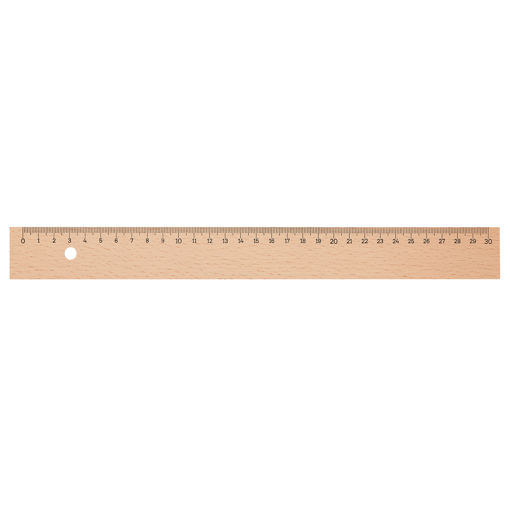 Picture of FAIBO RULER WOODEN NATURAL 30CM